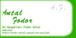 antal fodor business card